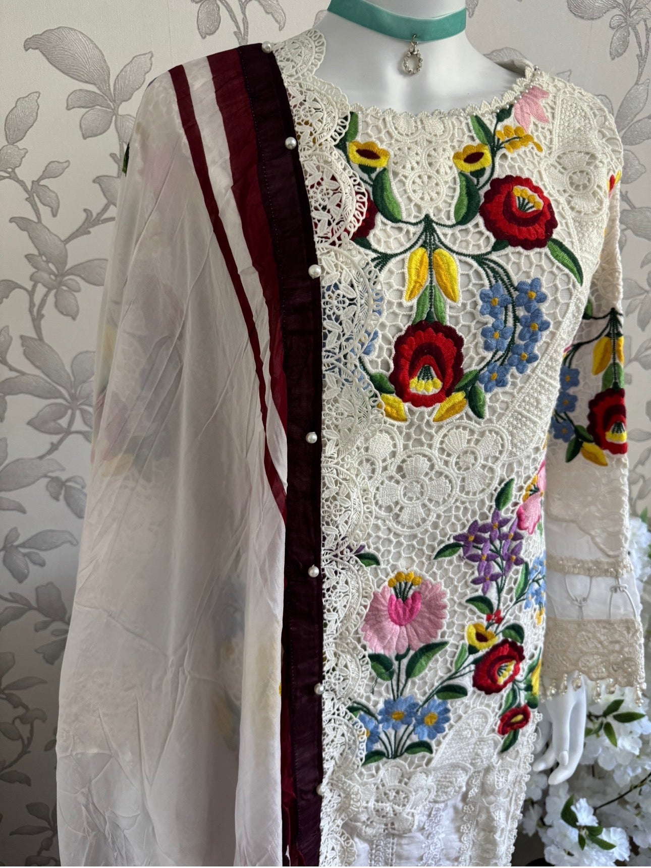 Maria B Luxury Lawn 10A original- 3 piece stitched suit