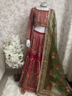 GUL BADAN | 3 piece Embroidered Pakistani bridal Lehenga choli collection