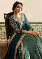 NAZLEEN | 3 piece embroidered Chiffon wedding Suit