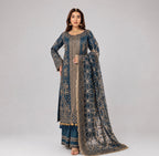 NUREH | 3 piece heavy embroidered soft organza wedding suit