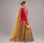 MEHNDI KI RAAT | 3 piece Embroidered Bridal Mayon/Mehndi Lehenga Dress