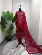 D5 MARIA.B inspired | 3 piece Embroidered stitched suit