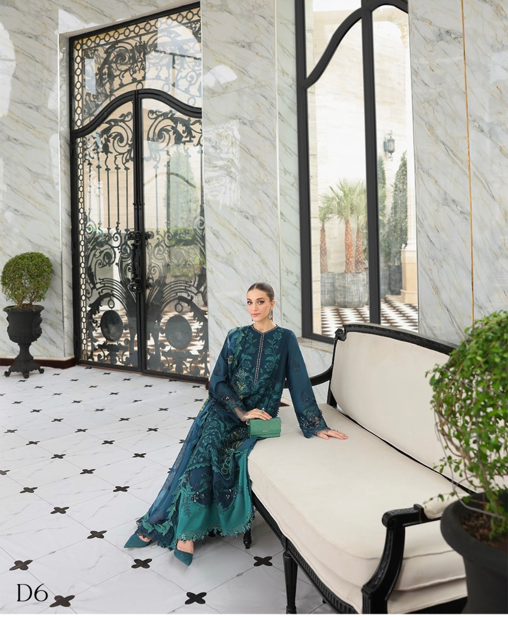 D6 MARIA.B inspired | 3 piece Embroidered stitched suit