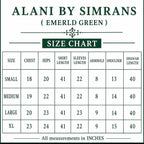 ALANI Emerald Green | 3 pieces heavy Embroidered chiffon suit