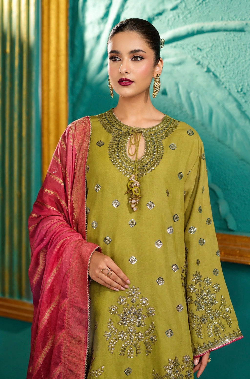 ZARMINA | 3 piece heavy Embroidered sequins work party wear stitched suit