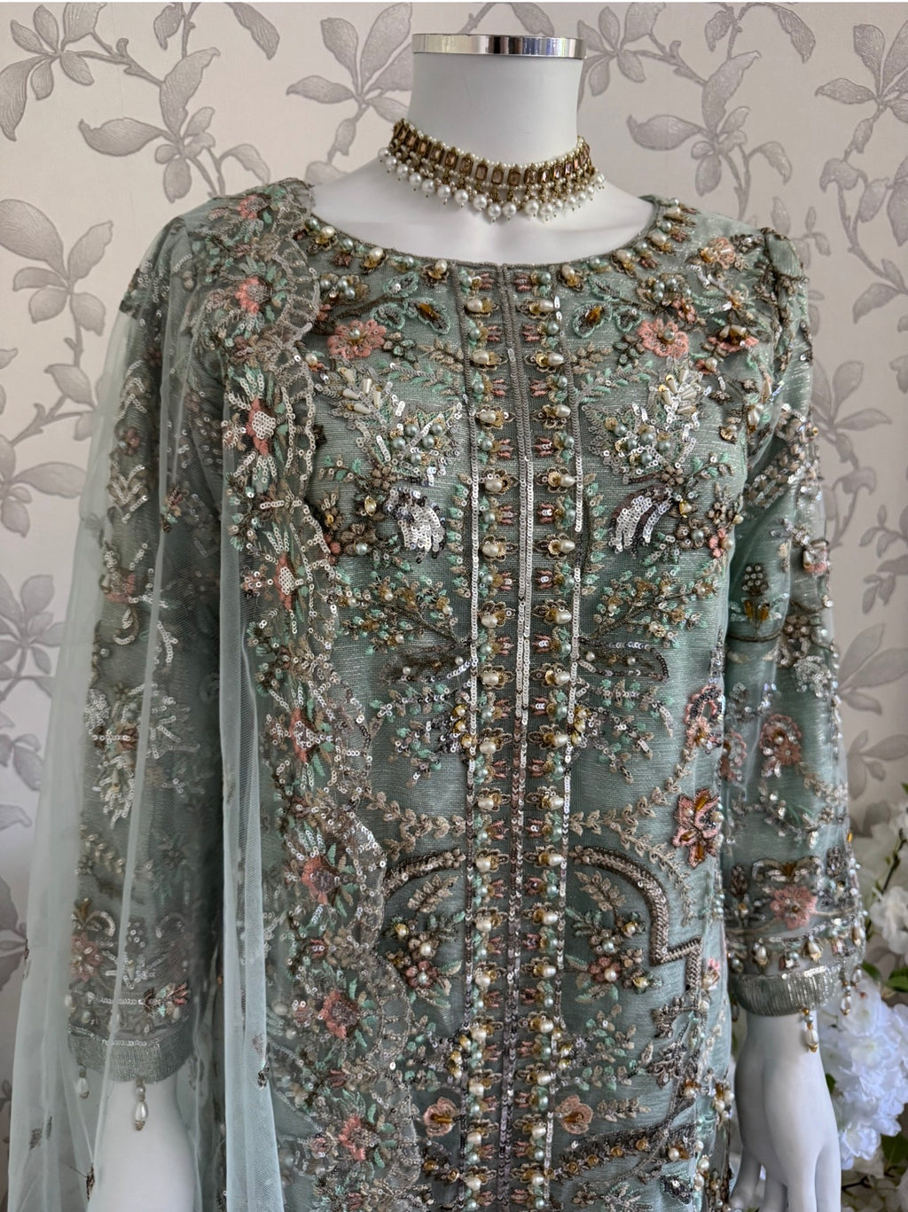 PEARLS | Luxury Hand-Embellished Pakistani 3 pcs Suit