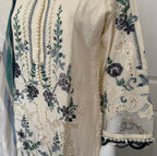 Azure Bloom | 3 piece Luxury Embroidered Lawn Suit