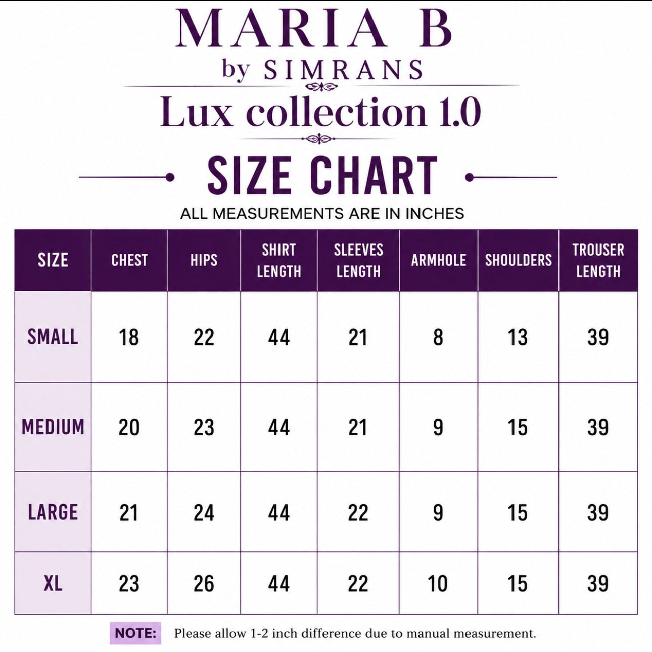 MARIA B by SIMRANS…LUX COLLECTION 1.0