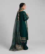CHAAND RAAT | 3 piece Embroidered Raw Silk suit