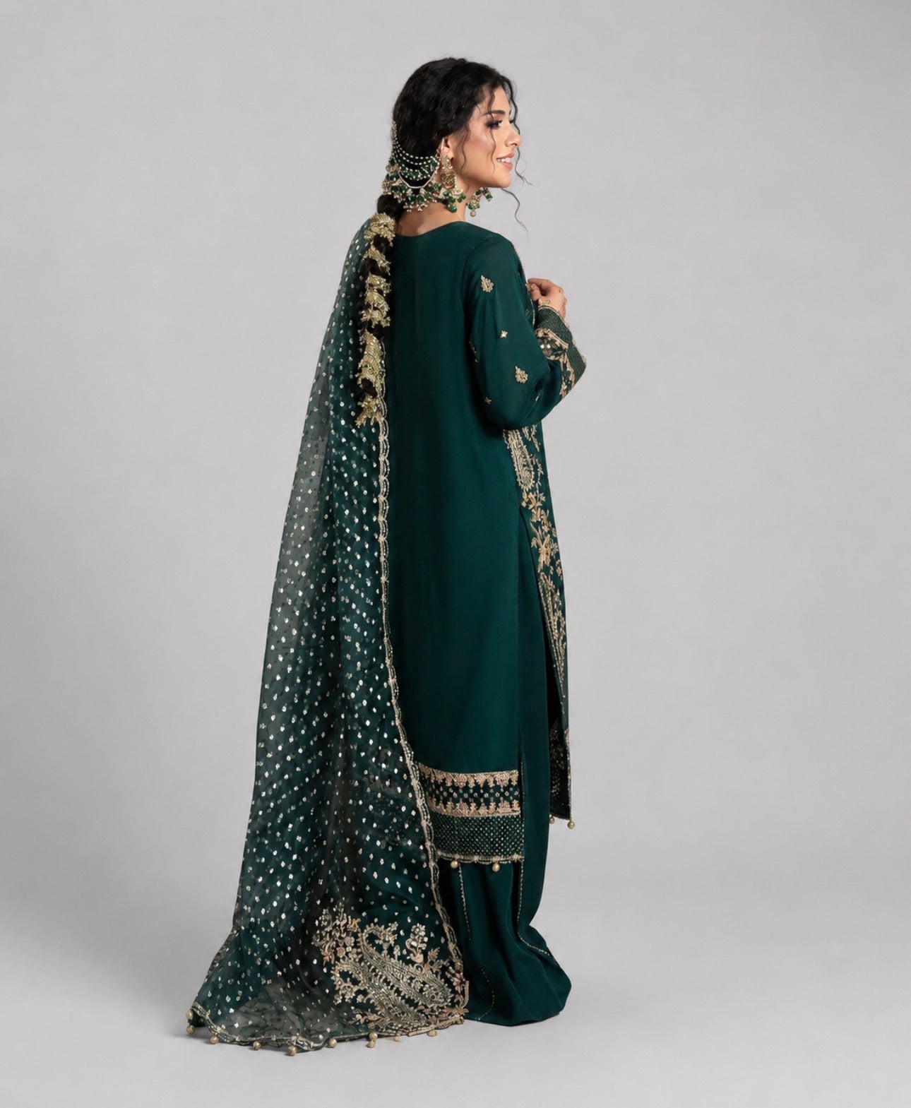 CHAAND RAAT | 3 piece Embroidered Raw Silk suit
