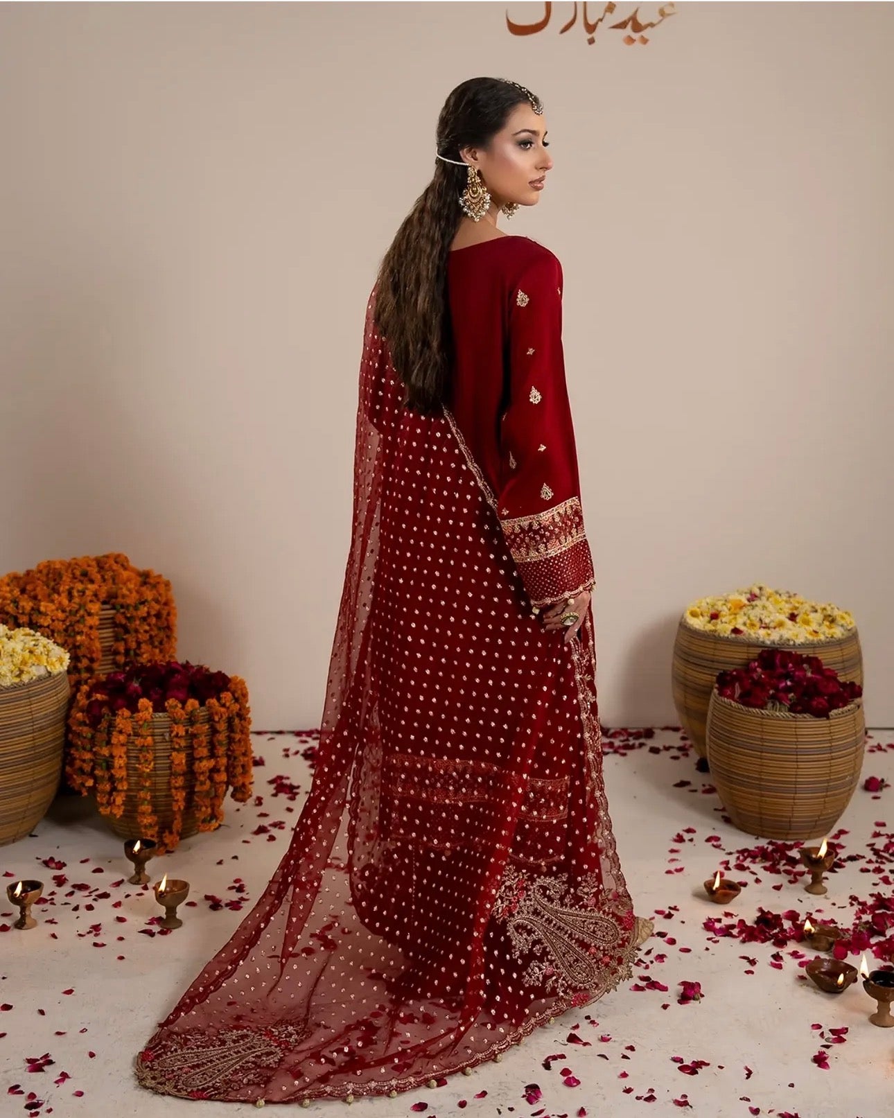 CHAAND RAAT | 3 piece Embroidered Raw Silk suit