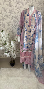 9B-M BASICS by MARIA.B ORIGINAL | 3 piece stitched Lawn suit