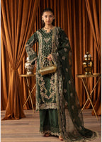 SANGEET | 3 piece heavy Embroidered soft organza Suit