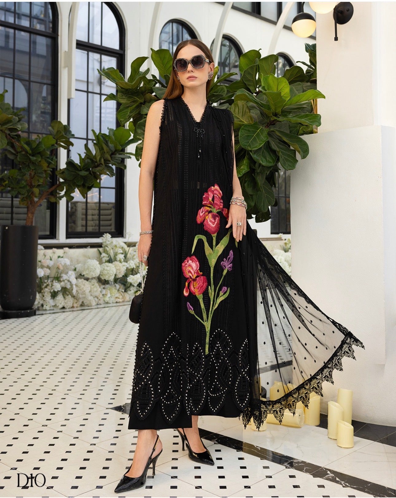 D10 MARIA.B inspired | 3 piece Embroidered Luxury stitched suit