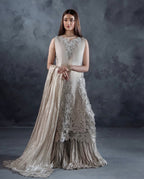 MOONSTONE | 3 piece Luxury Embroidered Pakistani Suit with Crushed Sharara & Duppatta