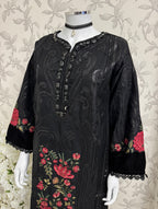 D9 MARIA.B Inspired Black Embroidered 3PC Suit