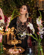 CHAAND RAAT | 3 piece Embroidered Raw Silk Suit