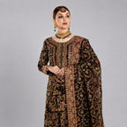 SUHANA- 4 piece Heavy embroidered chiffon suit