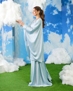 Sky Blue Embellished Kaftan Co-Ord Set