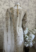 PEARLS | Pearl Champagne Hand Embellished Luxury 3 pcs Suit
