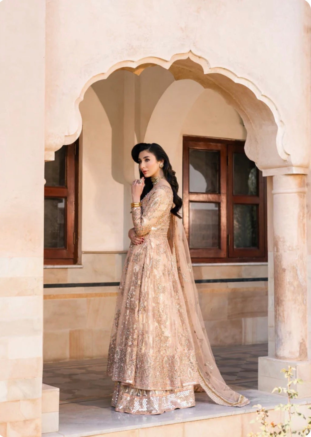 GUL-NOOR 3-Piece Pakistani Embroidered Maxi Dress – Luxury Wedding Wear
