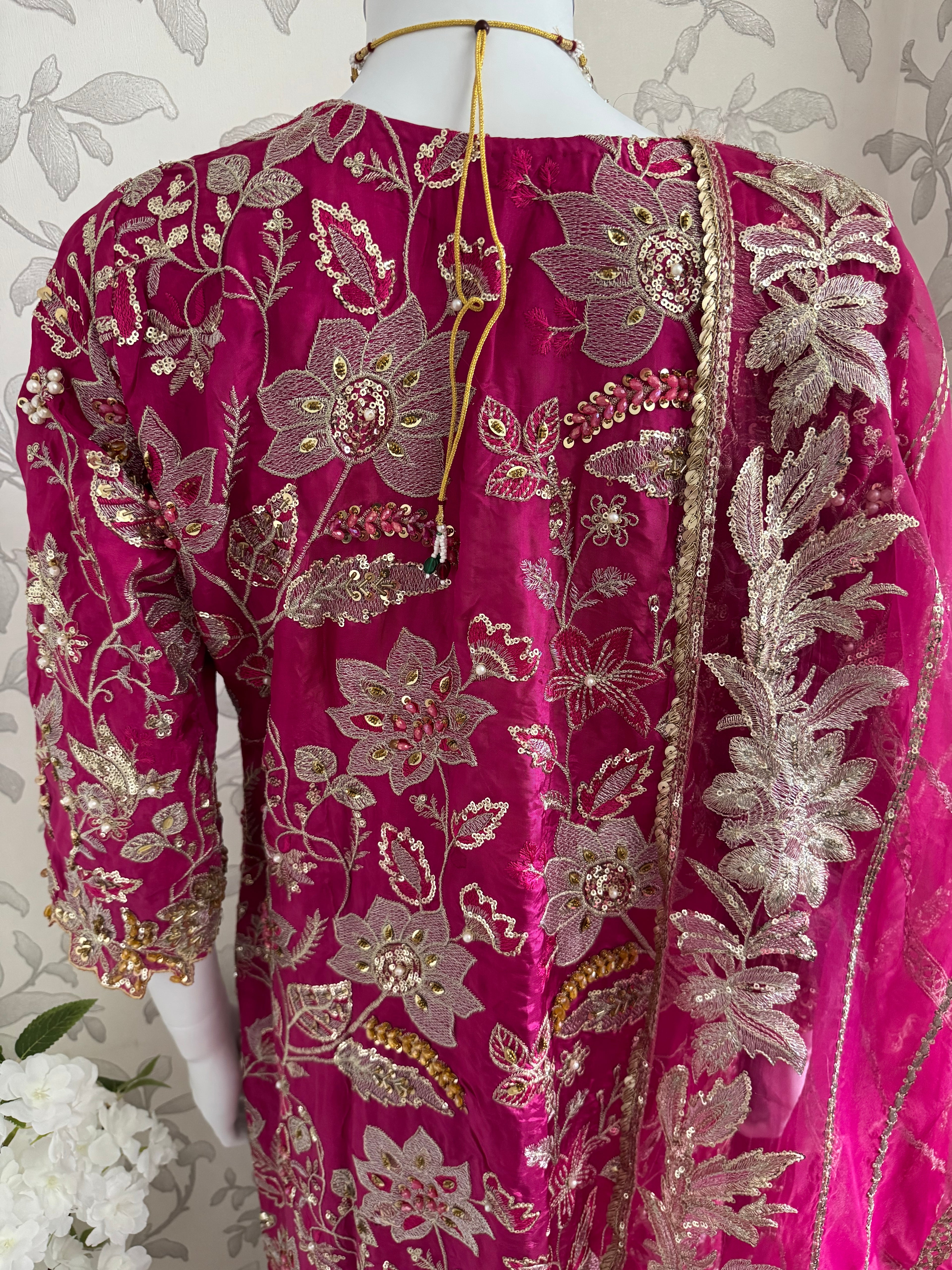 SAFINA | 3 pieces heavy Embroidered silk wedding Suit