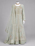 LYARA | 3 piece Embroidered soft organza wedding suit