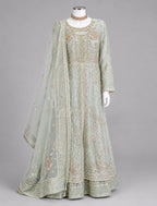 LYARA | 3 piece Embroidered soft organza wedding suit