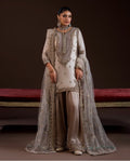 SILVER MOON | 3 piece Embroidered SILK Suit with Embroidered Net Dupatta