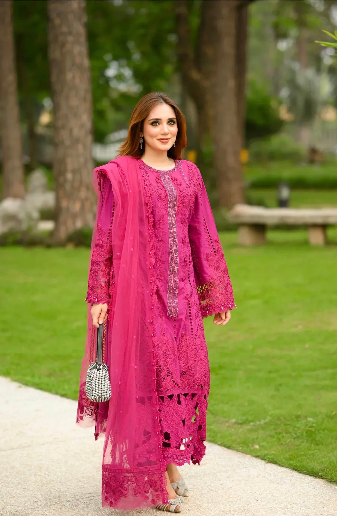 MARIA.B inspired | 3 piece fully Embroidered Lawn stitched Suit