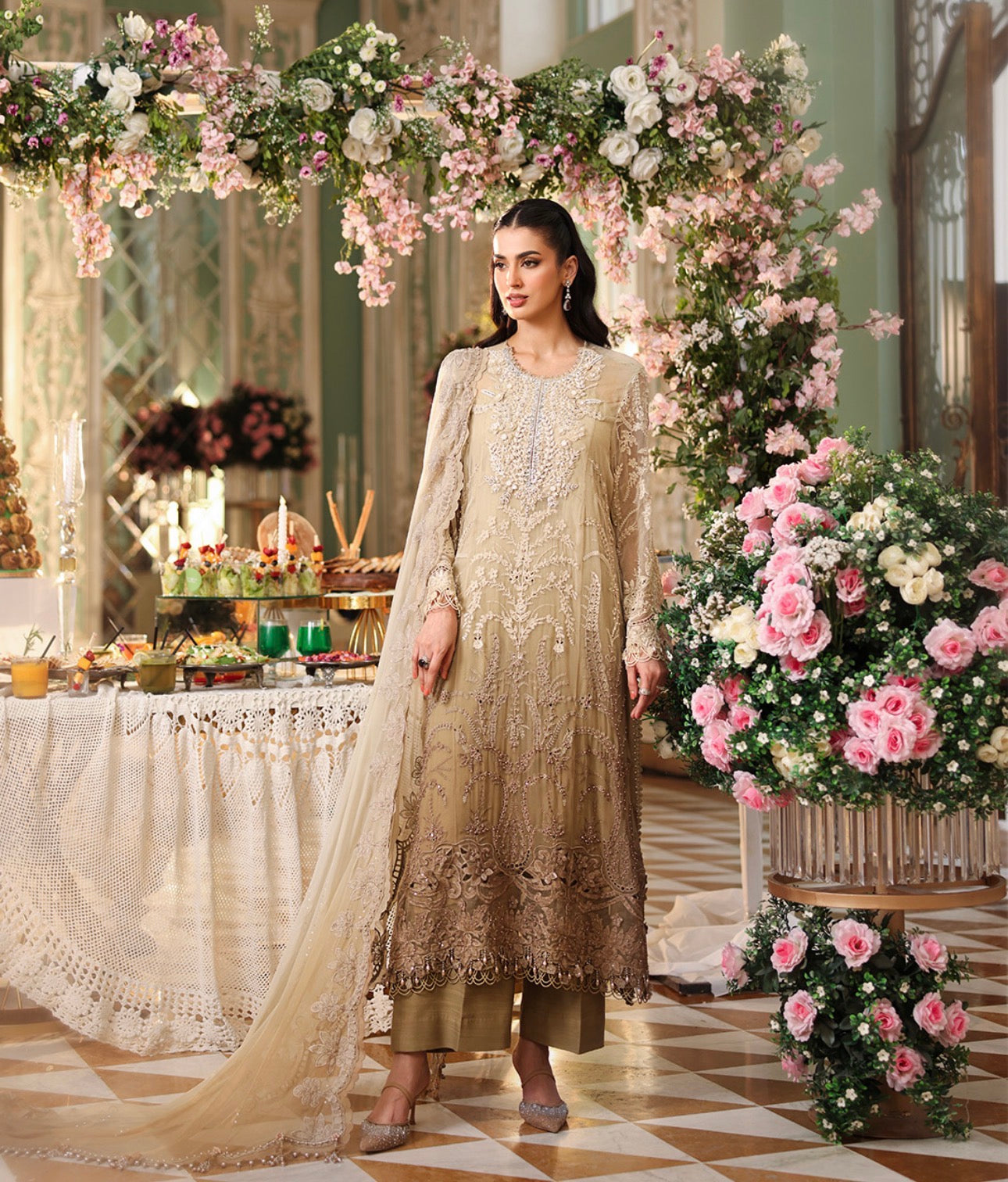 MARIA.B inspired | 3 piece heavy Embroidered chiffon collection