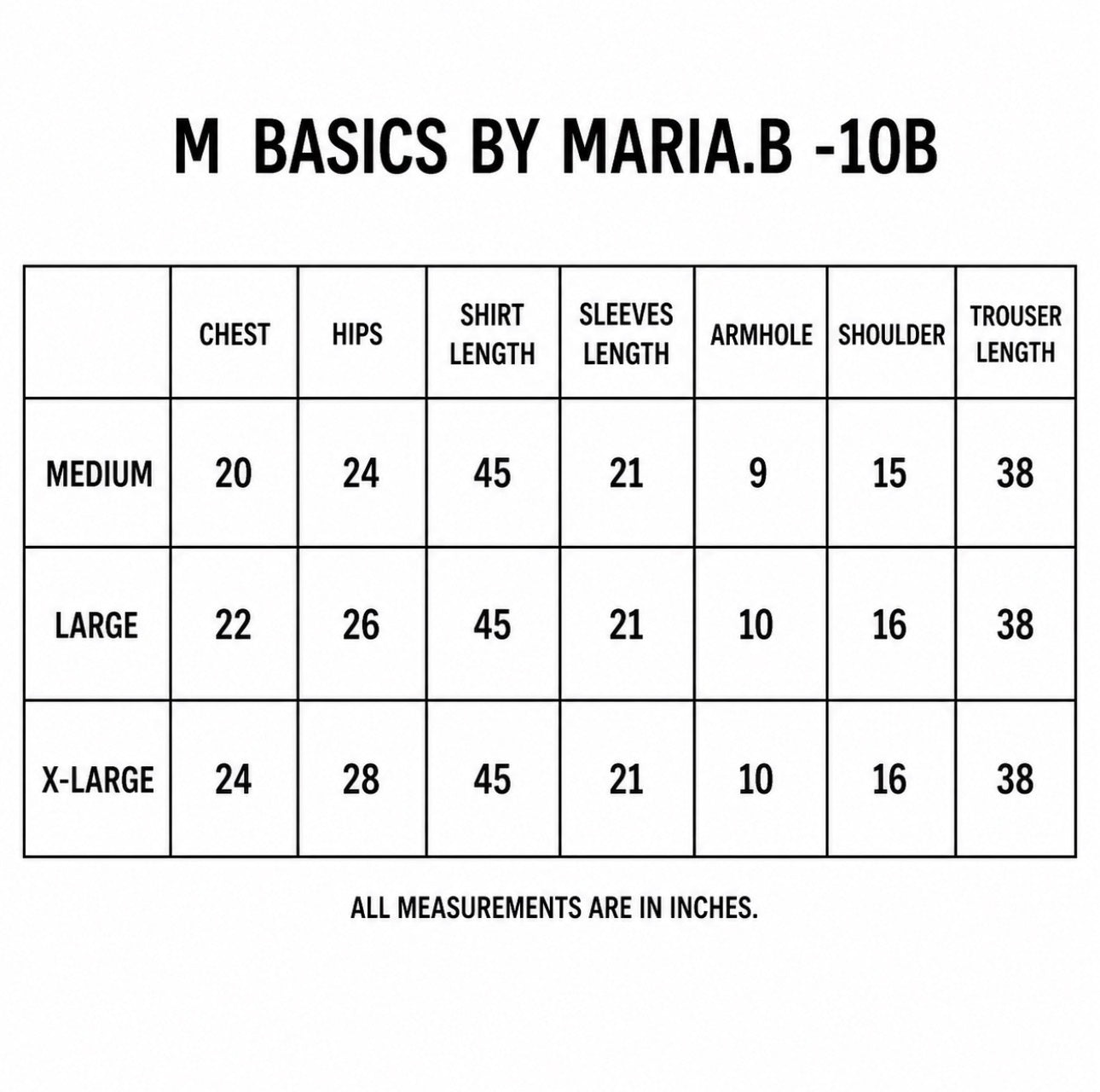 MARIA B…M BASICS- 10B