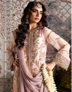 ALANI Blush Pink | 3 pieces Embroidered chiffon Suit