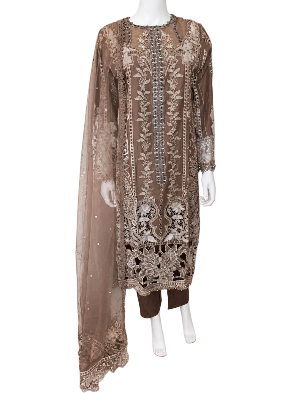 MARIA.B inspired | 3 piece fully Embroidered Lawn stitched Suit