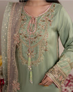 CHAAND RAAT | 3 piece Embroidered Raw Silk Suit