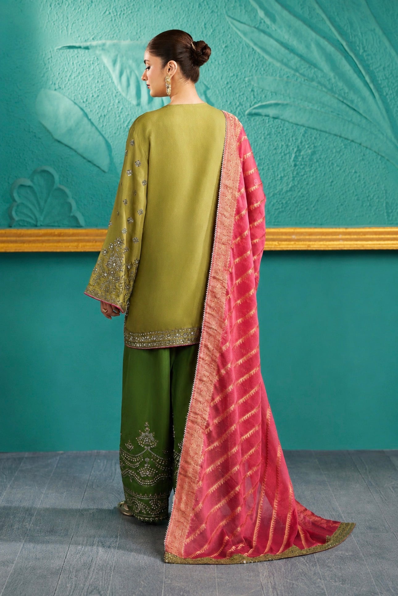 ZARMINA | 3 piece heavy Embroidered sequins work party wear stitched suit