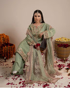 CHAAND RAAT | 3 piece Embroidered Raw Silk Suit