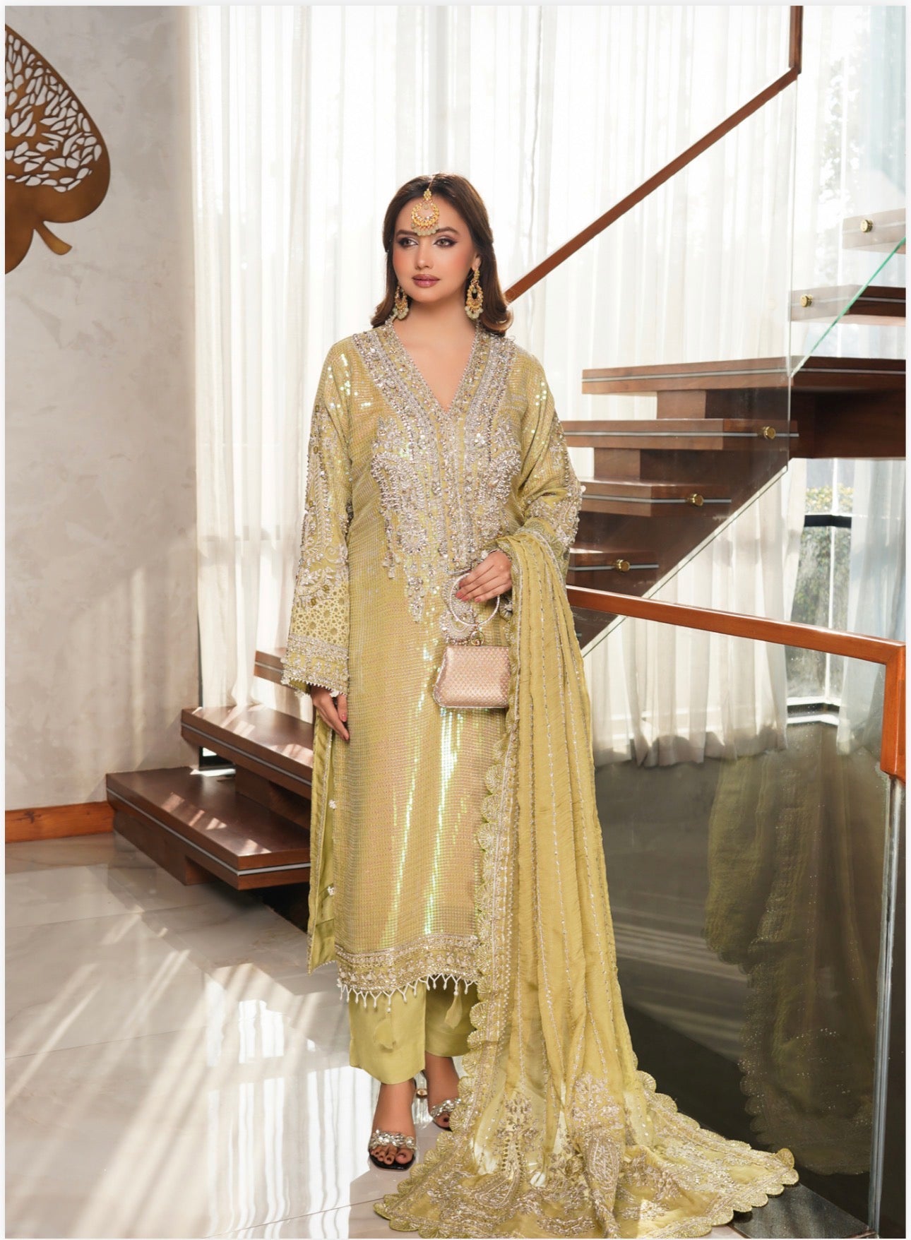 SITARA | 3 piece heavy Embroidered Chiffon Suit