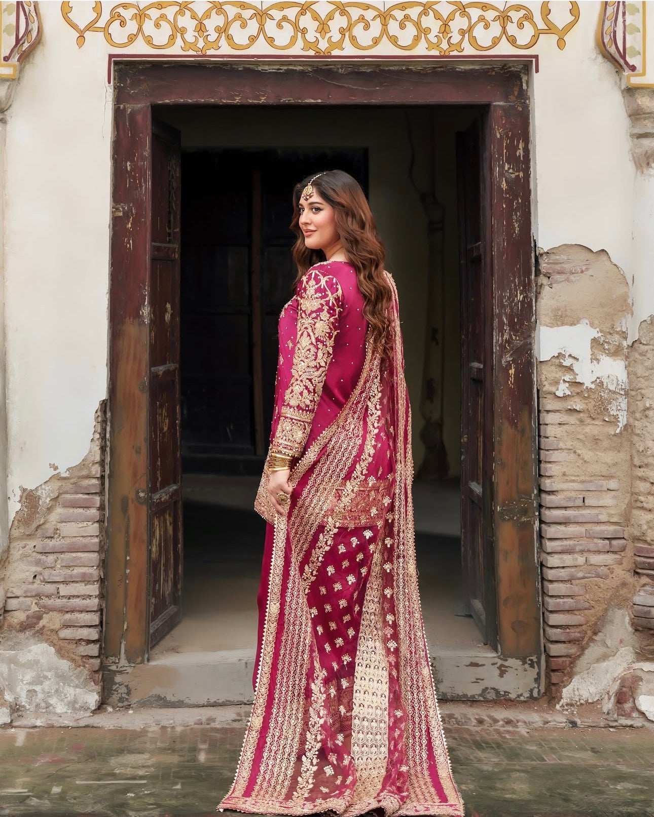 TABIR | 3 piece Luxury Embroidered silk Suit with LONG SHIRT | Wedding & Festive Wear