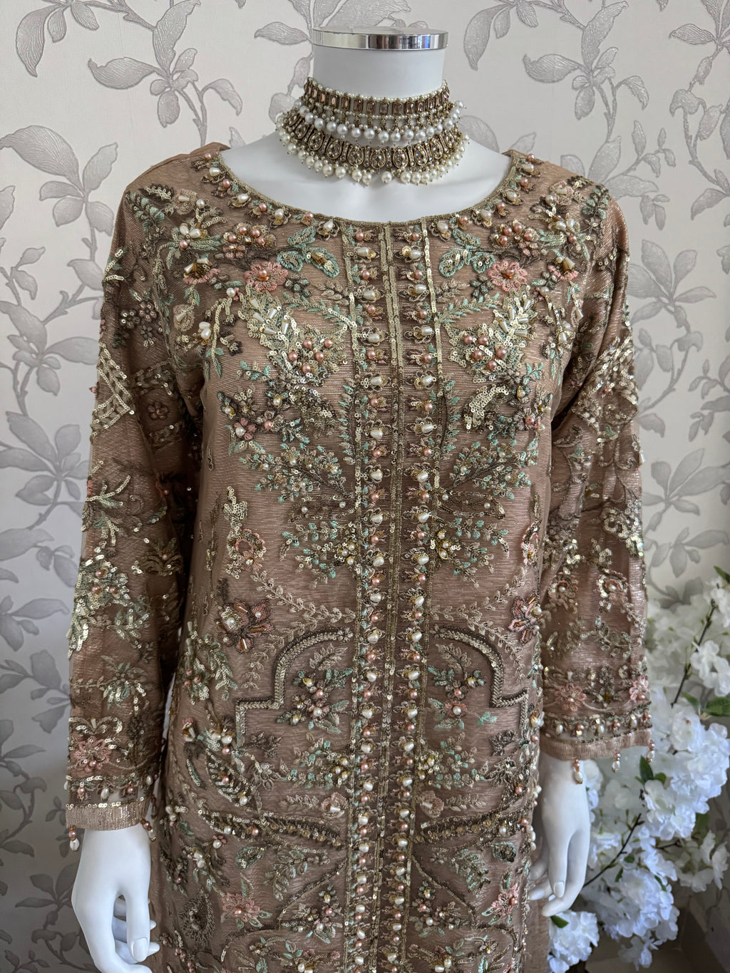 PEARLS | Luxury Hand Embellished Pakistani 3 piece Suit
