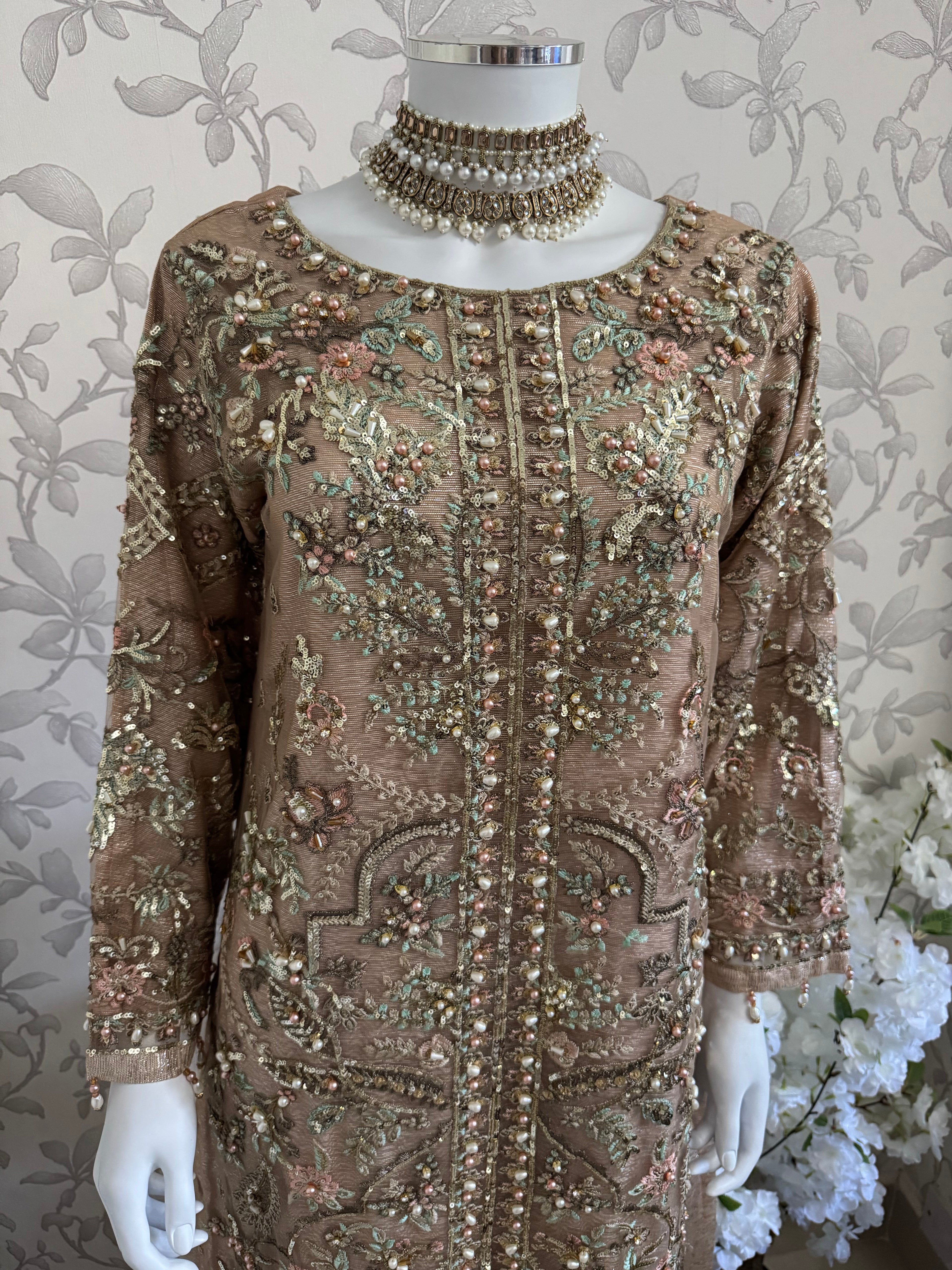 PEARLS | Luxury Hand Embellished Pakistani 3 piece Suit