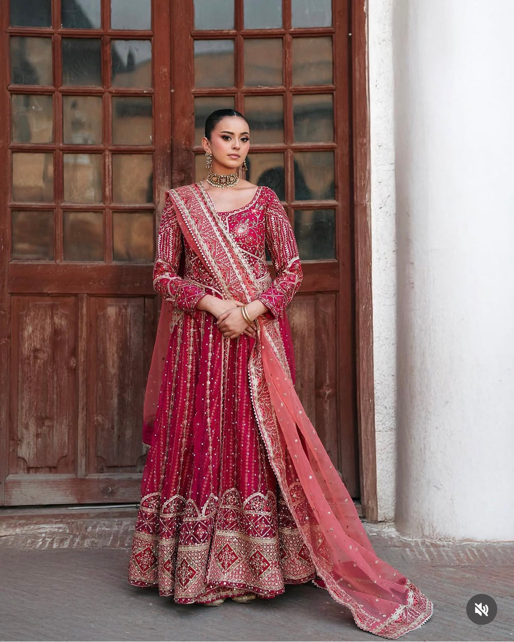ZARIAH | 3 piece heavy Embroidered Lehnga with Long shirt wedding dress