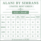 ALANI Mint Green | 3 pieces Embroidered chiffon Suit