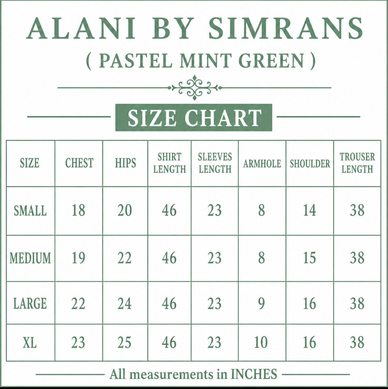 ALANI Mint Green | 3 pieces Embroidered chiffon Suit