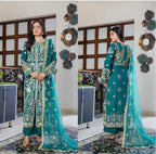 SAIYARA | 3 piece heavy embroidered soft organza suit
