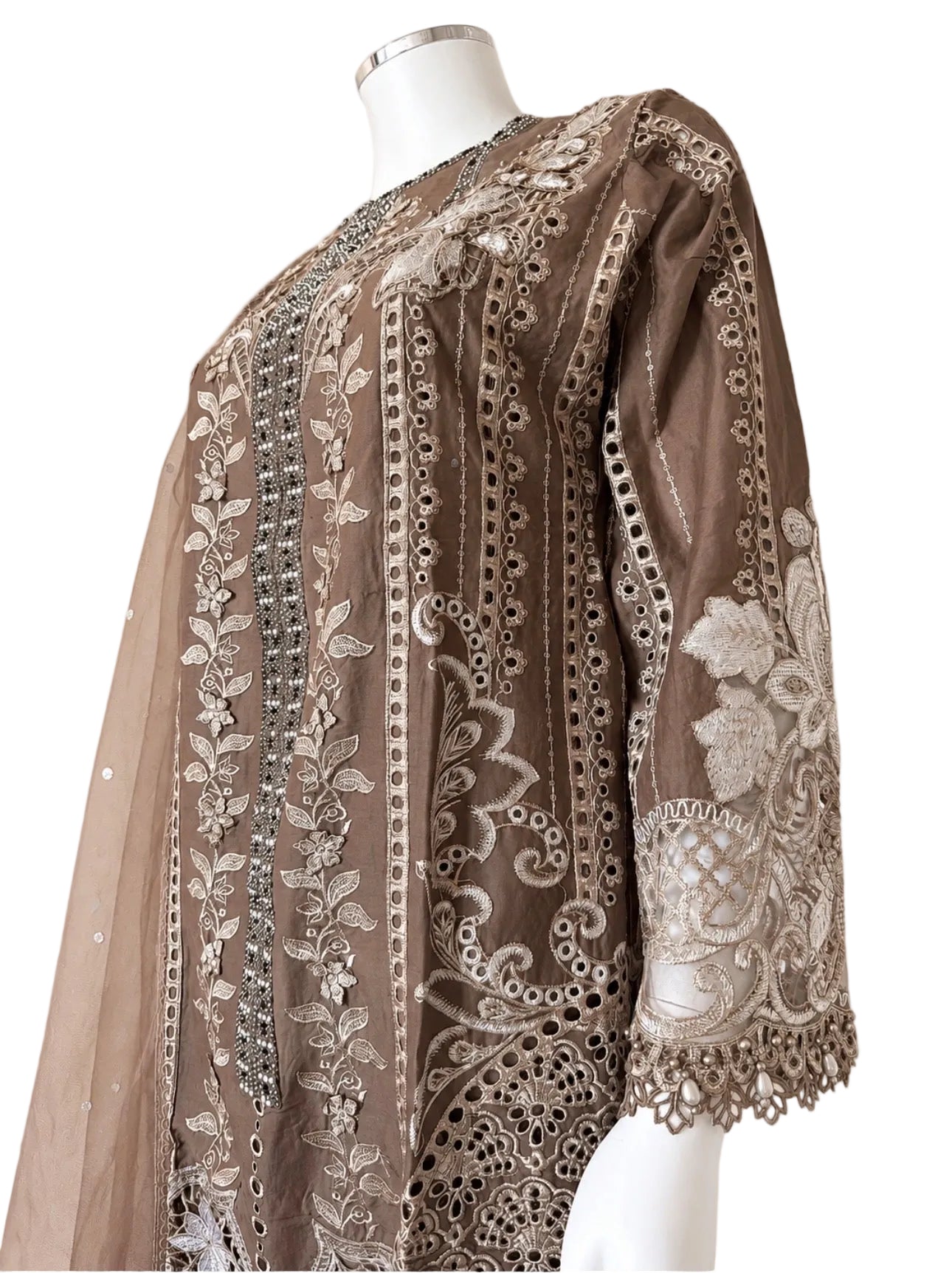 MARIA.B inspired | 3 piece fully Embroidered Lawn stitched Suit
