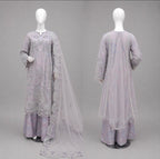 Lilac Moonlight- 3 piece Embroidered Luxury Net Suit