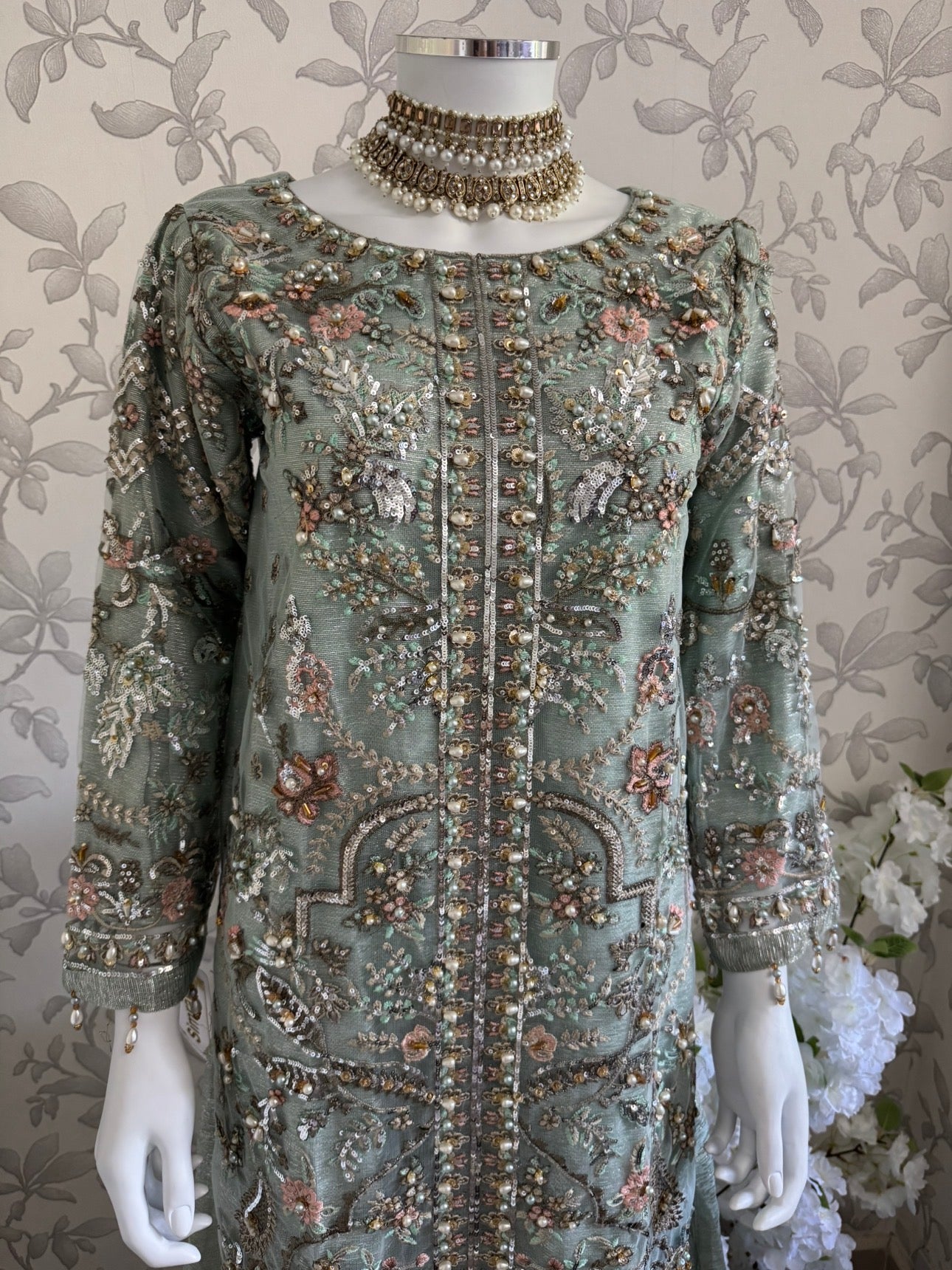 PEARLS | Luxury Hand-Embellished Pakistani 3 pcs Suit