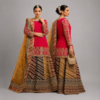 MEHNDI KI RAAT | 3 piece Embroidered Bridal Mayon/Mehndi Lehenga Dress