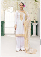 HAYA | 3 piece chiffon suit with heavy embroidered organza duppatta